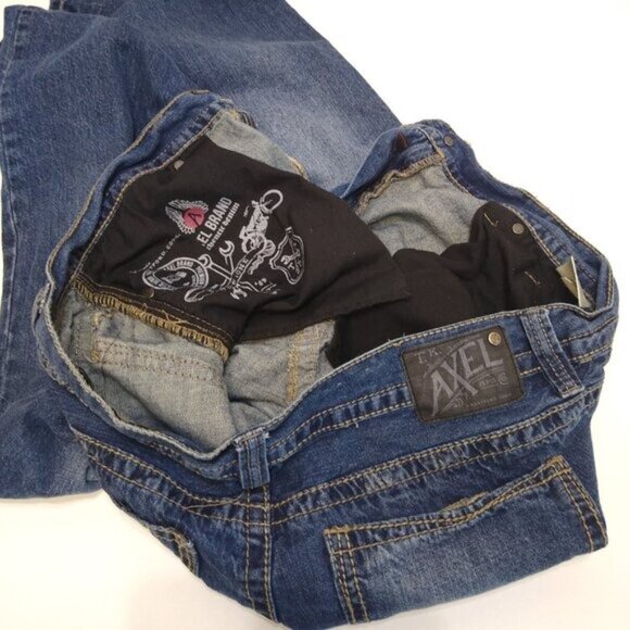 TK Axel Stonington Relaxed Straight Leg Mid-Rise Men 38x30 Jeans AX41007-100S - Picture 8 of 12